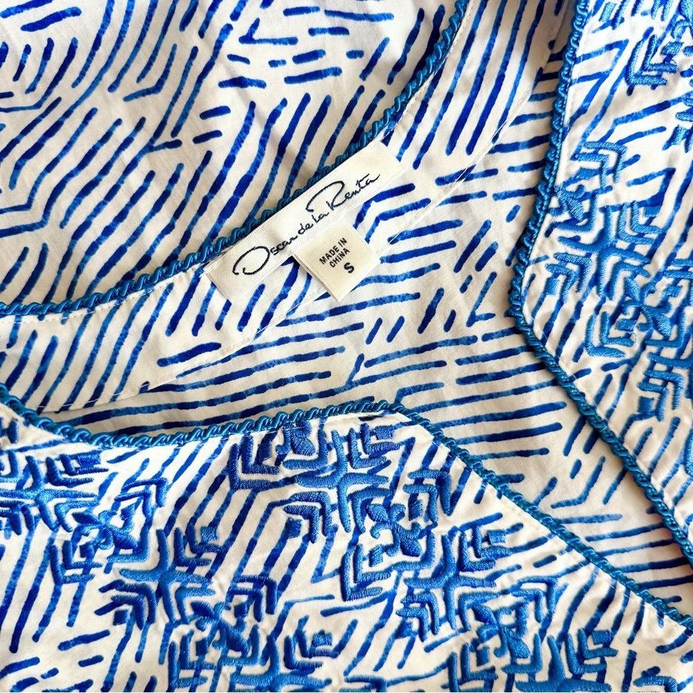 Oscar de la Renta Embroidered Kaftan Coverup - Picture 6 of 8